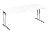 Schreibtisch PALENQUE, C-Fuß, Rechteck, B 1800 x T 800 x H 720 mm, weiß