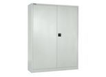 Schäfer Shop Select Flügeltürenschrank MS iCONOMY, Stahl, 5 Ordnerhöhen, B 1200 x T 400 x H 1935 mm, lichtgrau RAL 7035