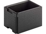EPP-Isolierbox für Isolierbehälter, 12 l, mit Griffleiste, stapelbar, L 370 x B 270 x H 232 mm, schwarz