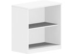 Regal BEXXSTAR, 2 Ordnerhöhen, B 800 x T 445 x H 825 mm, weiß
