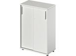 Schäfer Shop Pure Schiebetürenschrank Proplana, 3 Ordnerhöhen, Breite 800 mm, Höhe 1160 mm, lichtgrau