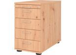 Standcontainer Breno 13333, Utensilienschub, B 428 x T 800 x H 720-760 mm, Spanplatte, Asteiche