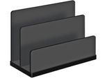 Briefständer WEDO Black Office, schwarz mattiert/glänzend, 2 Fächer
