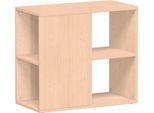 Anstellcontainer PALENQUE, 3-seitig offen, B 400 x T 800 x H 720 mm, Buche
