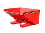 Bauer EXPO® E-900, Späne-Kippbehälter Typ E, mit Siebblech, öl- & wasserdicht, staplertauglich, B 1570 x H 1260 x H 835 mm, feuerrot RAL 3000