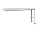 Manuflex Ansatztisch UNIVERSAL Standard, Tischplatte Melamin, 2000x1000, alusilber