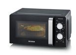 SEVERIN 2‑in‑1 Mikrowelle mit Grillfunktion, 17 l, 700/900 W, 30‑Minuten‑Timer, Drehteller & Grillrost, B 440 x H 240 x T 320 mm, Schwarz