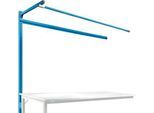 Aufbauportal m. Ausleger, Ansatztisch STANDARD Arbeitstisch/Werkbank UNIVERSAL/PROFI, 2000 mm, lichtblau