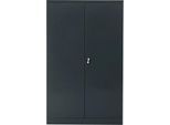 Stahlschrank, H 1950 x B 1200 x T 420 mm, anthrazitgrau 7016