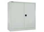 Schäfer Shop Select Flügeltürenschrank MS iCONOMY, Stahl, 3 Ordnerhöhen, B 950 x T 400 x H 1215 mm, lichtgrau RAL 7035