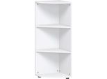 Eckabschlussregal PALENQUE, 3 OH, B 400 x T 400 x H 1104 mm, weiß