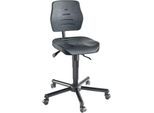 XXL-Arbeitsdrehstuhl meychair Workster Pro W15-01085, dreh- & höhenverstellbar, bis 250 kg, B 470 x T 470 x H 880 - 1020 mm, Stahl & PU, desinfektionsmittelbeständig, schwarz
