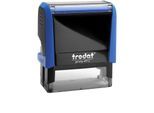 Adress-Stempel trodat® Printy 4912, Gehäusefarbe blau & Stempelabdruckfarbe schwarz