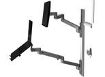 Wandarbeitsplatz Ergotron LX Pro, Tastaturablage und Monotorhalterung, bis 34″, neig-/schwenk-/drehbar, höhenverstellbar, VESA, Metall, dunkelgrau