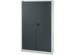 Schäfer Shop Select Materialschrank MS 2412, H 1935 mm, Leergehäuse, RAL 7035 lichtgrau/ RAL 7016 anthrazitgrau