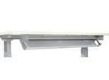 Schäfer Shop Select Kabelwanne aus Stahl, 1200 mm, weißalu, für Tische ab Breite 1600 mm