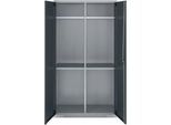 Schäfer Shop Genius Mehrzweckschrank FS, modular, indivuduell erweiterbar, Mittelwand, 4 Fachböden, bis 450 kg, B 1055 x T 520 x H 1950 mm, weißalu/anthrazitgrau