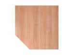 Trapezplatte JENA, 1-Fuß, B 1200 x T 1200 x H 720 mm, Gestell alusilber, Nussbaum-Dekor