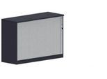 Querrollladenschrank BEXXSTAR, 2 Ordnerhöhen, H 825 mm, schwarz