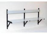 Wandbank, Alu, 1500 mm breit, anthrazit (RAL 7016)