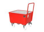 Auffangwanne Typ AW-F1, fahrbar, rot RAL3000