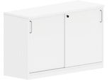 Schiebetüren-Ansatzschrank BEXXSTAR, 1,5 Ordnerhöhen, B 1200 x T 445 x H 740 mm, weiß