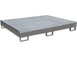 Bauer Regalwanne RW-GR 1800 PE, mit PE-Einsatz, mit Gitterrost, L 1765 x B 1315 x H 255 mm, mausgrau RAL 7005