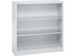 Schäfer Shop Select Regalschrank MS, 3 OH, B 1200 x T 400 x H 1215 mm, Stahlblech, Weißaluminium