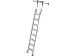 Stufen-Regalleiter, aluminium, fahrbar, 8 Stufen