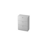 Hängeregistraturschrank, 3 OH, B 800 x T 420 mm, lichtgrau