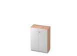 Aktenschrank, 3 OH, B 800 x T 420 mm, Nussbaum-Dekor/silber