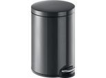 Treteimer Metall rund, Soft Close, 20 Liter, anthrazit