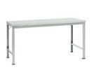 Manuflex Grundtisch UNIVERSAL Spezial, 1750 x 1000 mm, Melamin lichtgrau, lichtgrau