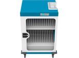 Notebook-Ladewagen Good Connections GEMMA N32, für 32 Geräte, Schuko-Buschen, abschließbar, Leistung 3680 W, weiß-blau