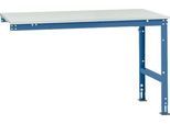 Manuflex Ansatztisch UNIVERSAL Standard, Tischplatte Melamin, 1500x1000, brillantblau