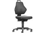 Schäfer Shop Genius Arbeitsstuhl, ohne Armlehnen, Auto-Synchronmechanik, Doppelrollen, Kunstleder, schwarz