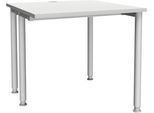 Schäfer Shop Genius Schreibtisch MODENA FLEX, Breite 800 mm, einseitig verkürzt, lichtgrau