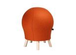 Hocker Sitness Alpine, mit integriertem Gymnastikball, Bezug 75 % Schurwolle, orange