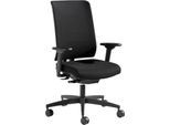 Schäfer Shop Genius Bürostuhl SSI PROLINE PREMIUM P1, teilautomatische Synchronmechanik, mit Armlehnen, Polster-Rückenlehne, schwarz