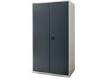 Schäfer Shop Genius Schwerlastschrank FS, Stahlblech, B 1055 x T 620 x H 1950 mm, 5 OH, lichtgrau/anthrazitgrau, bis 1000 kg