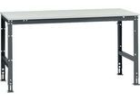Manuflex Arbeitstisch UNIVERSAL Standard, 1750 x 1000 mm, Kunststoff lichtgrau, anthrazit