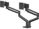 Monitorarm Fellowes® Tallo™, für 2 Displays bis 40" & je bis 9 kg, höhenverstell-/dreh-/schwenk-/neigbar, Gasfeder, Kabelführung, Tischklemme, schwarz