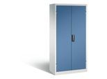 C+P Akkuladeschrank Basic mit Vollblechtüren, H 1950 x B 930 x T 500 mm, Lichtgrau/Fernblau