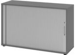 Querrollladenschrank Breno, 2 OH, abschließbar, stapelbar, B 1200 x T 400 x H 748 mm, Spanplatte, graphit