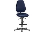 Labordrehstuhl LEANOS 9136, mit Gleiter und Aufstiegshilfe, Kunstleder, blau