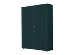 Flügeltürenschrank, 2-türig, Akustikfront, 1000 x 2300 mm, 6 OH, graphit