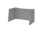 Akustik-Trennwand, für 1200 mm breite Schreibtische, Schallabsorberklasse C, Kabelführung, B 1140 x T 650 x H 605 mm, Schallschutzvlies, grau-meliert
