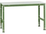 Manuflex Grundtisch UNIVERSAL Standard, Tischplatte Kunststoff, 1500x800, resedagrün