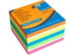 inFO Power Notes Haftnotizwürfel, 75 x 75 mm, 450 Blatt, blanko, 6 Farben