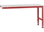 Manuflex Ansatztisch UNIVERSAL Standard, 1750 x 800 mm, Kunststoff lichtgrau, rubinrot